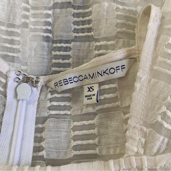 Rebecca Minkoff Semi Sheer Ivory Top Size XS - Picture 4 of 8